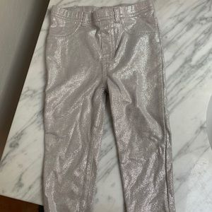 Silver Shiny Baby Pants